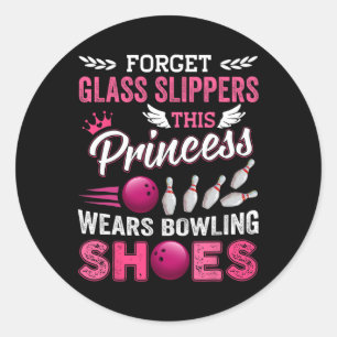 Sticker Rond Oubliez Les Chaussures Gl Cette Princesse Porte Le