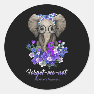 Sticker Rond Oubliez-moi pas Heimers Sensibilisation Fleur d'él