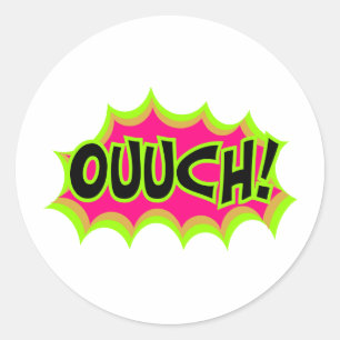 Sticker Rond Ouch !
