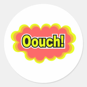 Sticker Rond Ouch !