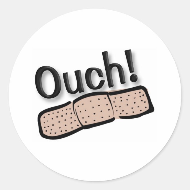 Sticker Rond Ouch (Devant)