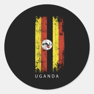 Sticker Rond Ouganda Pays Indicateur Ouganda
