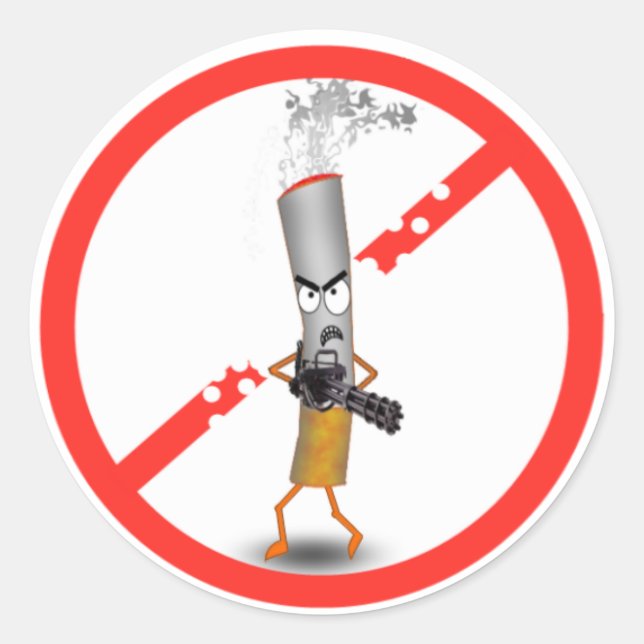 Sticker Rond Oui, fumer (Devant)