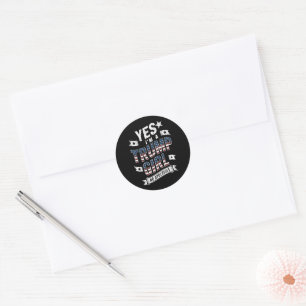 Sticker Rond Oui, je suis une fille Trump, sans excuses Électio