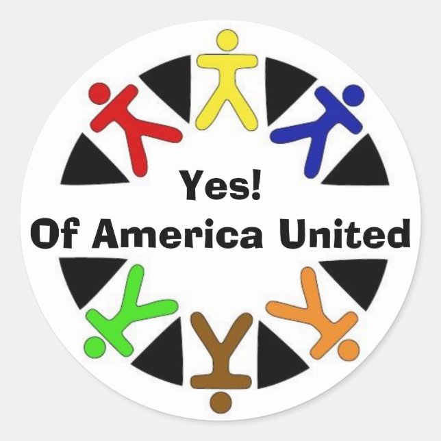 Sticker Rond oui logo, Oui! Of America United (Devant)