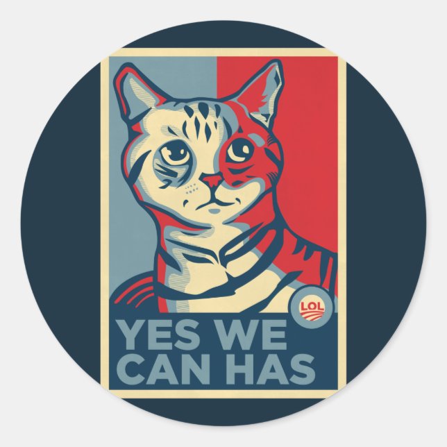 Sticker Rond Oui, nous pouvons avoir (Devant)