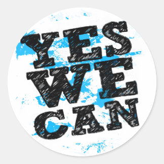 Sticker Rond Oui, nous pouvons coller - Barack Obama
