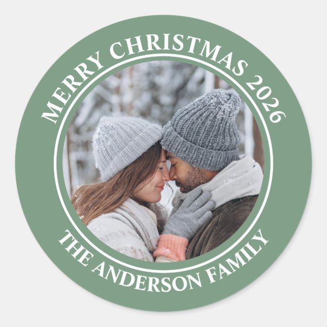 Sticker Rond Our Love Story Christmas (Devant)