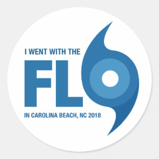 Sticker Rond Ouragan Florence Carolina Beach NC