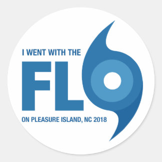 Sticker Rond Ouragan Florence Pleasure Island NC