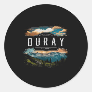 Sticker Rond Ouray Mountains Colorado Randonnée Extérieur Vinta