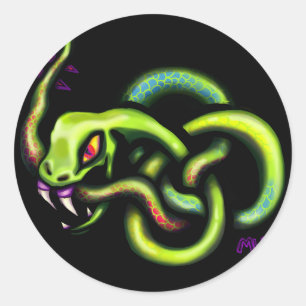Sticker Rond Ouroboros Snake Celtique noeud