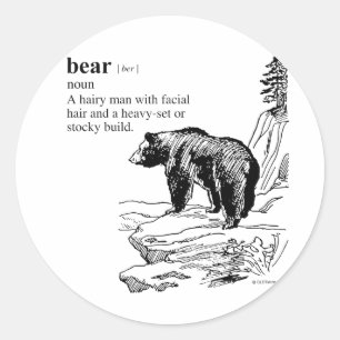 STICKER ROND OURS