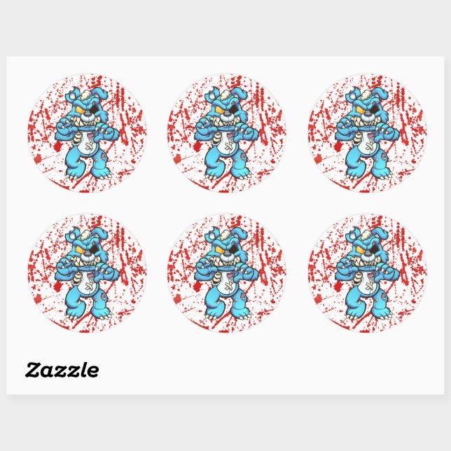 Sticker Rond Ours (Feuille)