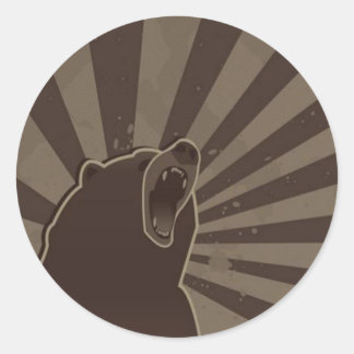 Sticker Rond Ours