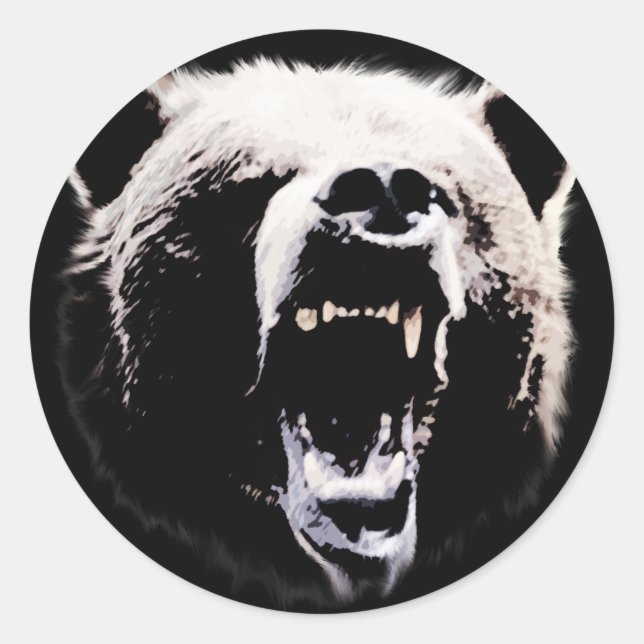Sticker Rond Ours (Devant)