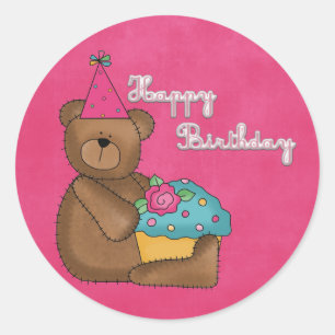 Sticker Rond ours anniversaire