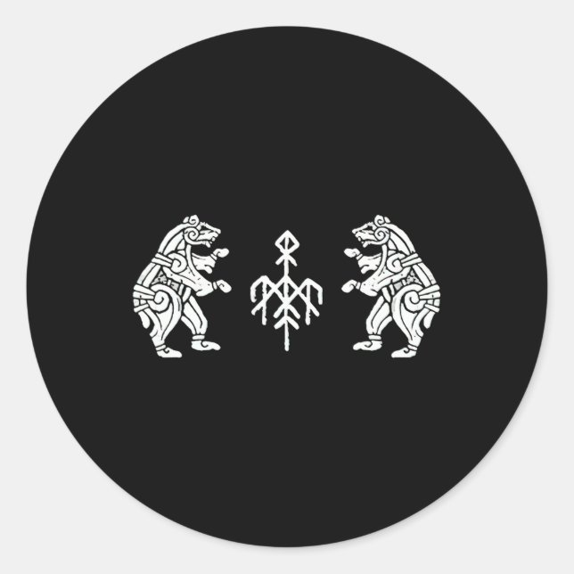 Sticker Rond Ours dansants Wardruna (Devant)