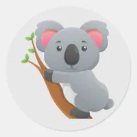 Joyeux anniversaire Koala Bear devant arc-en-ciel et coeur' Autocollant