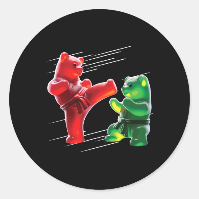 Sticker Rond Ours de la gomme (Devant)