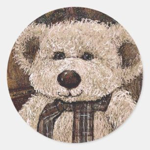Sticker Rond Ours de Teddie