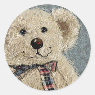 Sticker Rond Ours de Teddie