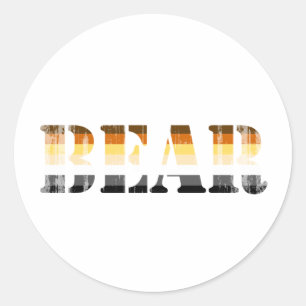 Sticker Rond OURS en détresse