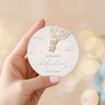 Ours en peluche avec Baby shower Ballons Bleus