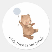 Ours en peluche avec ballon bleu