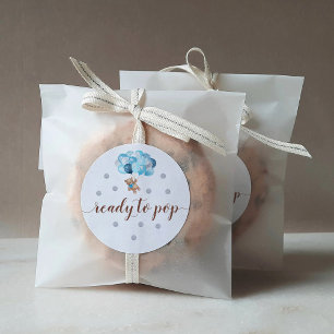 Sticker Rond Ours en peluche prêt à appuyer