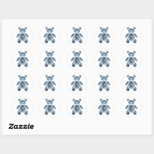 Sticker Rond Ours en peluche : RBT