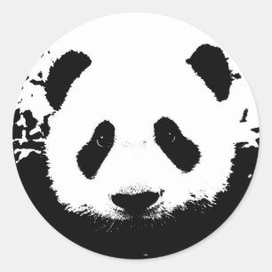Sticker Rond Ours Panda