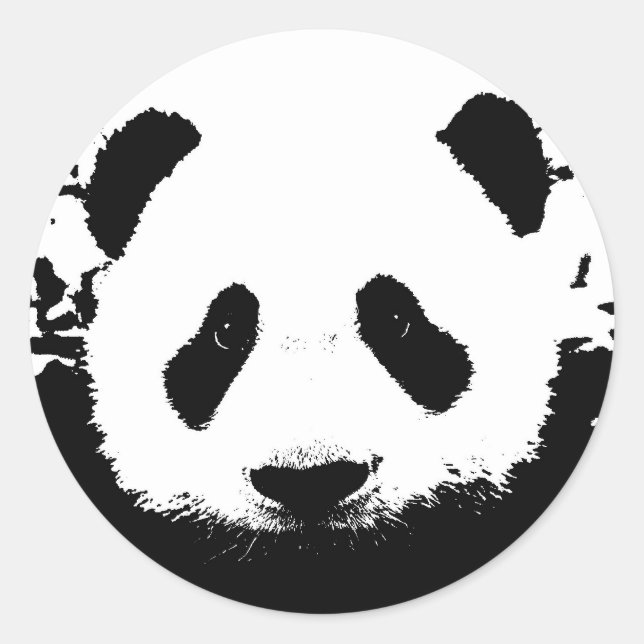 Sticker Rond Ours Panda (Devant)