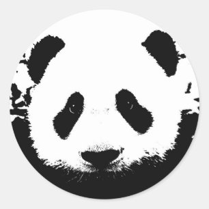 Sticker Rond Ours Panda