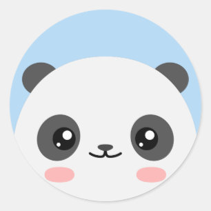 Sticker Rond Ours Panda