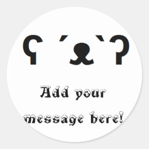 Sticker Rond Ours polaire