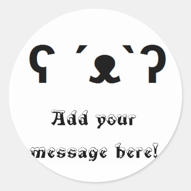Sticker Rond Ours polaire (Devant)