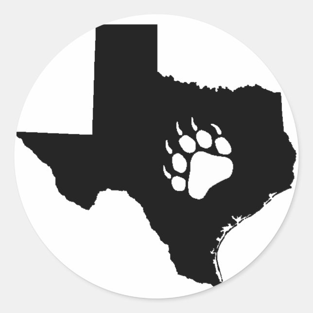 Sticker Rond Ours Texas (Devant)