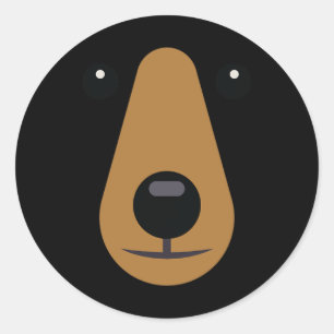 Sticker Rond Ours Visage mignonne Facile Halloween Costume Enfa