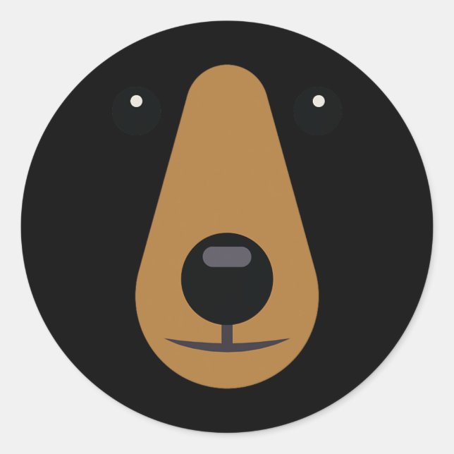 Sticker Rond Ours Visage mignonne Facile Halloween Costume Enfa (Devant)