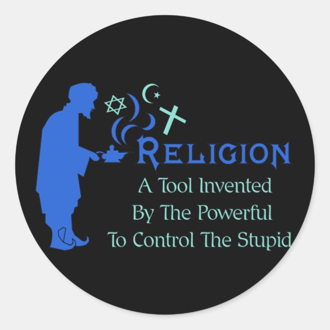 Sticker Rond Outil de religion (Devant)
