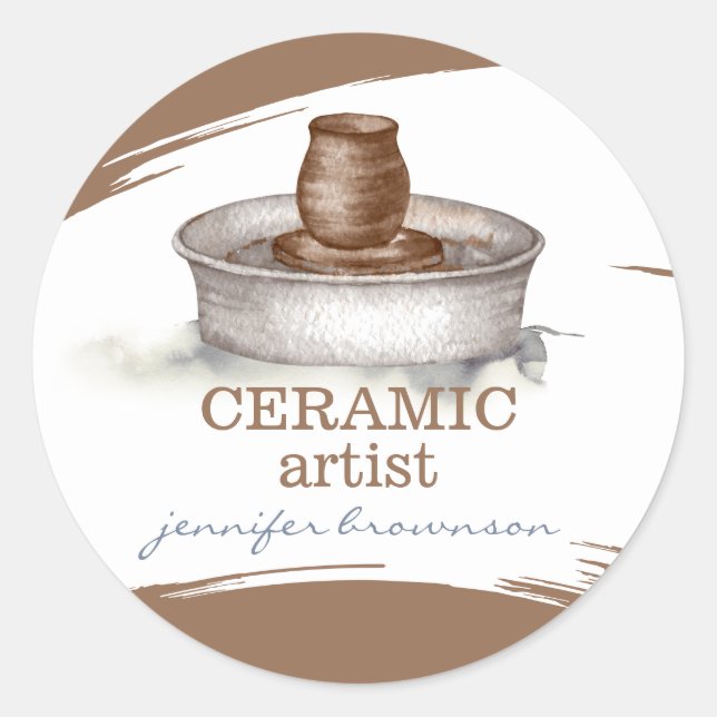 Sticker Rond Outil de sculpture pour artiste en céramique poter (Devant)