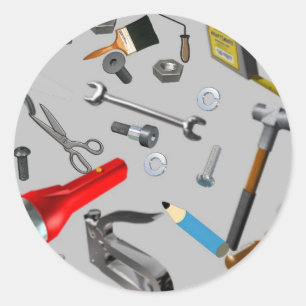 Sticker Rond Outils de bricoleur
