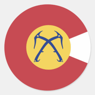 Sticker Rond Outils de glace du Colorado