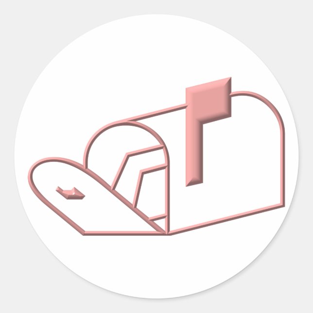 Sticker Rond Ouvrir la boîte aux lettres (Devant)
