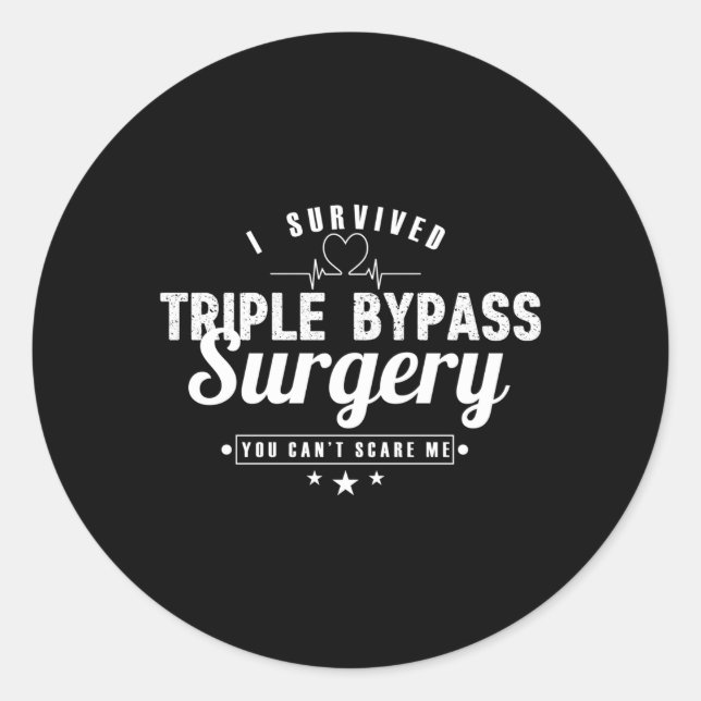 Sticker Rond Ouvrir La Chirurgie Récupération I Survié Triple B (Devant)