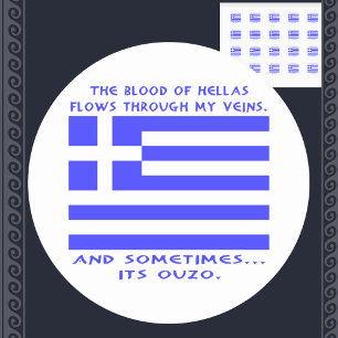 Sticker Rond Ouzo grec