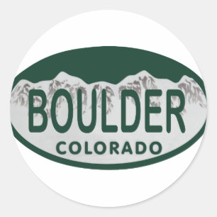 Sticker Rond Oval de licence Boulder