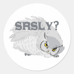 Sticker Rond Owl SRSLY ?