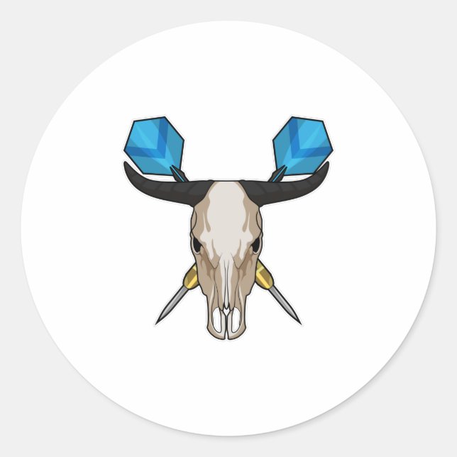 Sticker Rond Ox aux fléchettes avec fléchette (Devant)